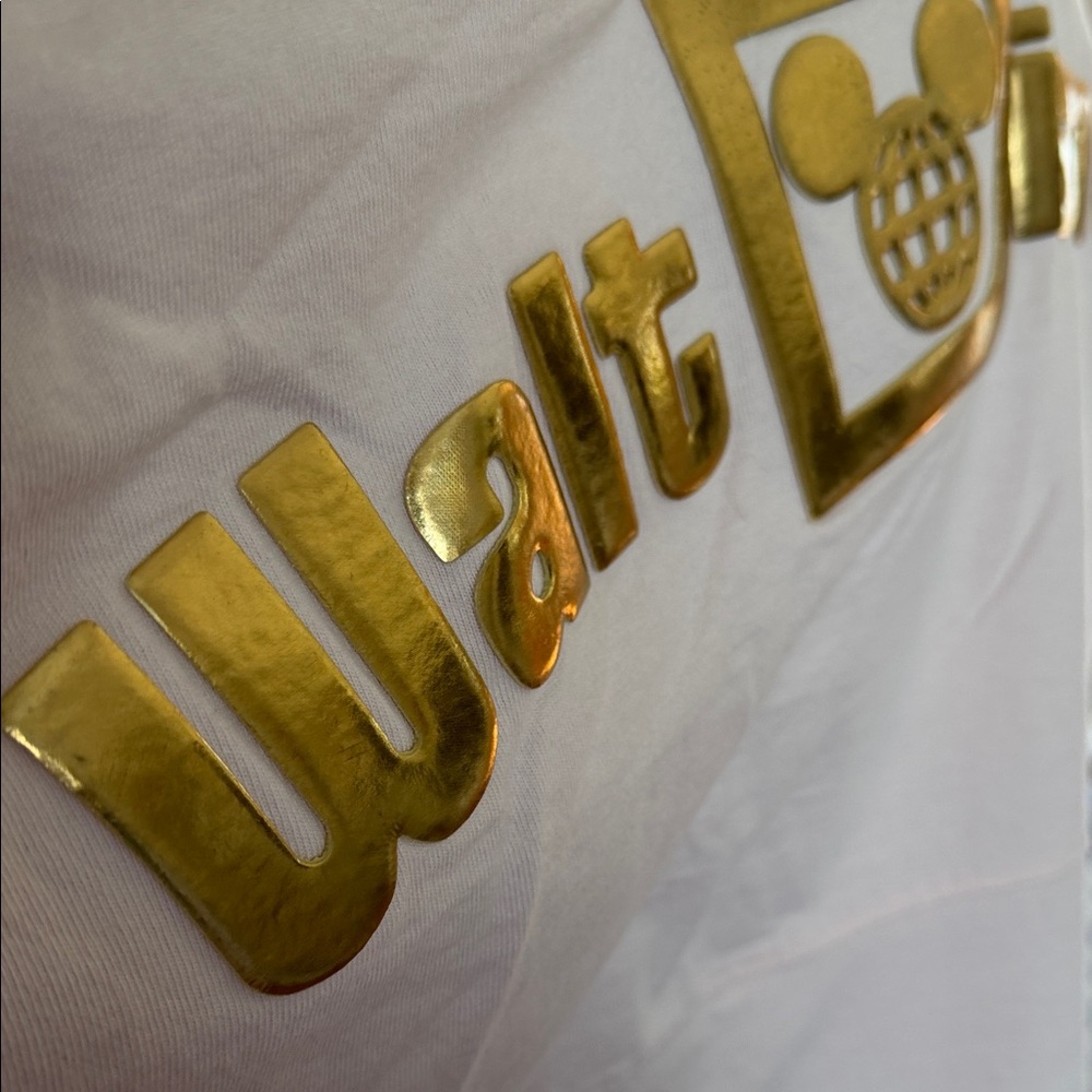 Disney World Spirit Jersey pale pink/gold Long Sleeve Tee sz M - Picture 16 of 17